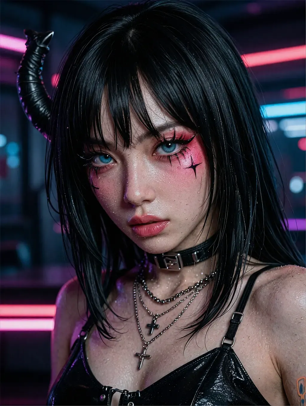Fictional AI character featured on the first landing page, in a lamplit room – e5bd306b